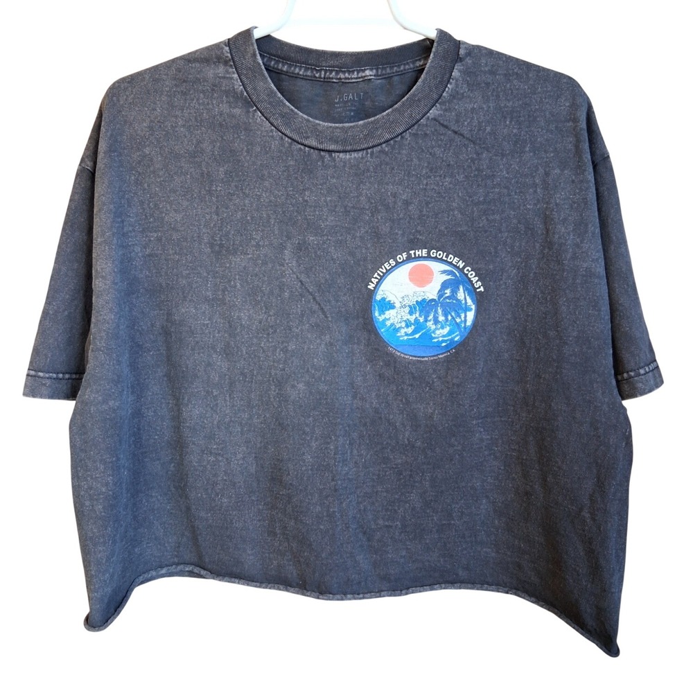 J. Galt Natives of the‎ Golden Coast Cropped SS Graphic Tee OS Beach Retro  EUC